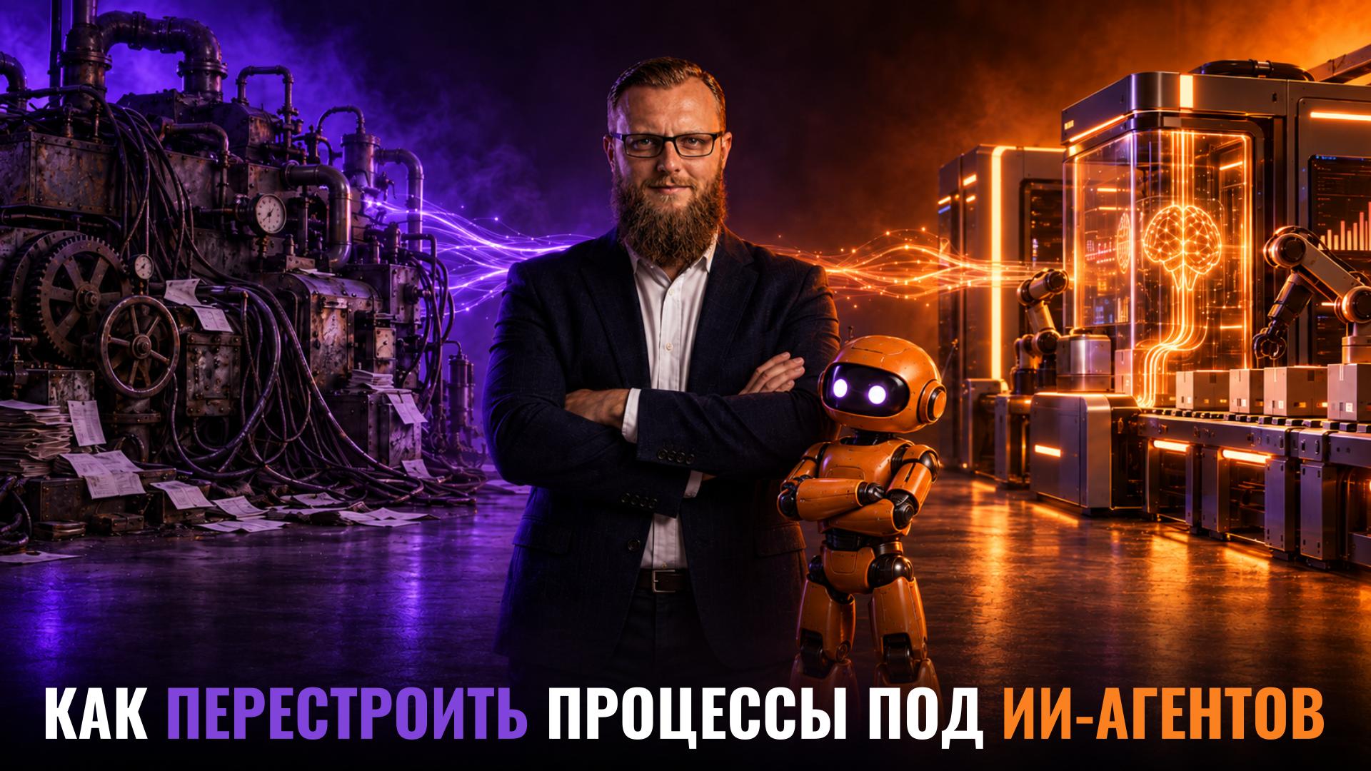 Как перестроить процесс под ИИ-агентов и не потерять контроль — обложка