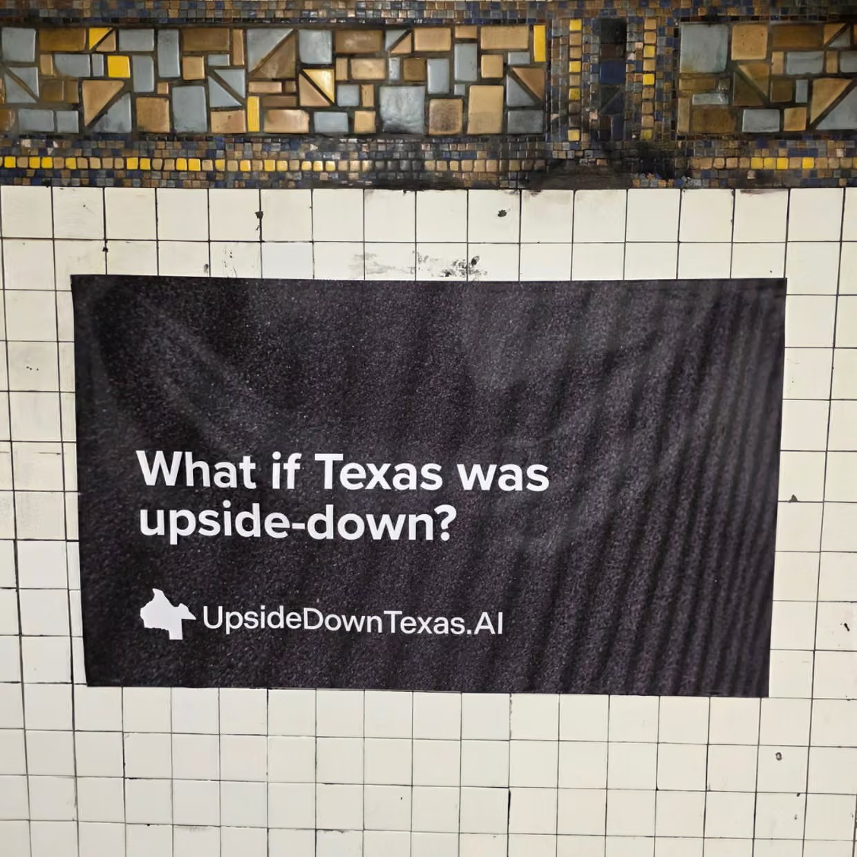 A fake tech subway ad by Harris Alterman and Dave Ross. Photograph: Harris Alterman/Harris Alterman and Dave Ross