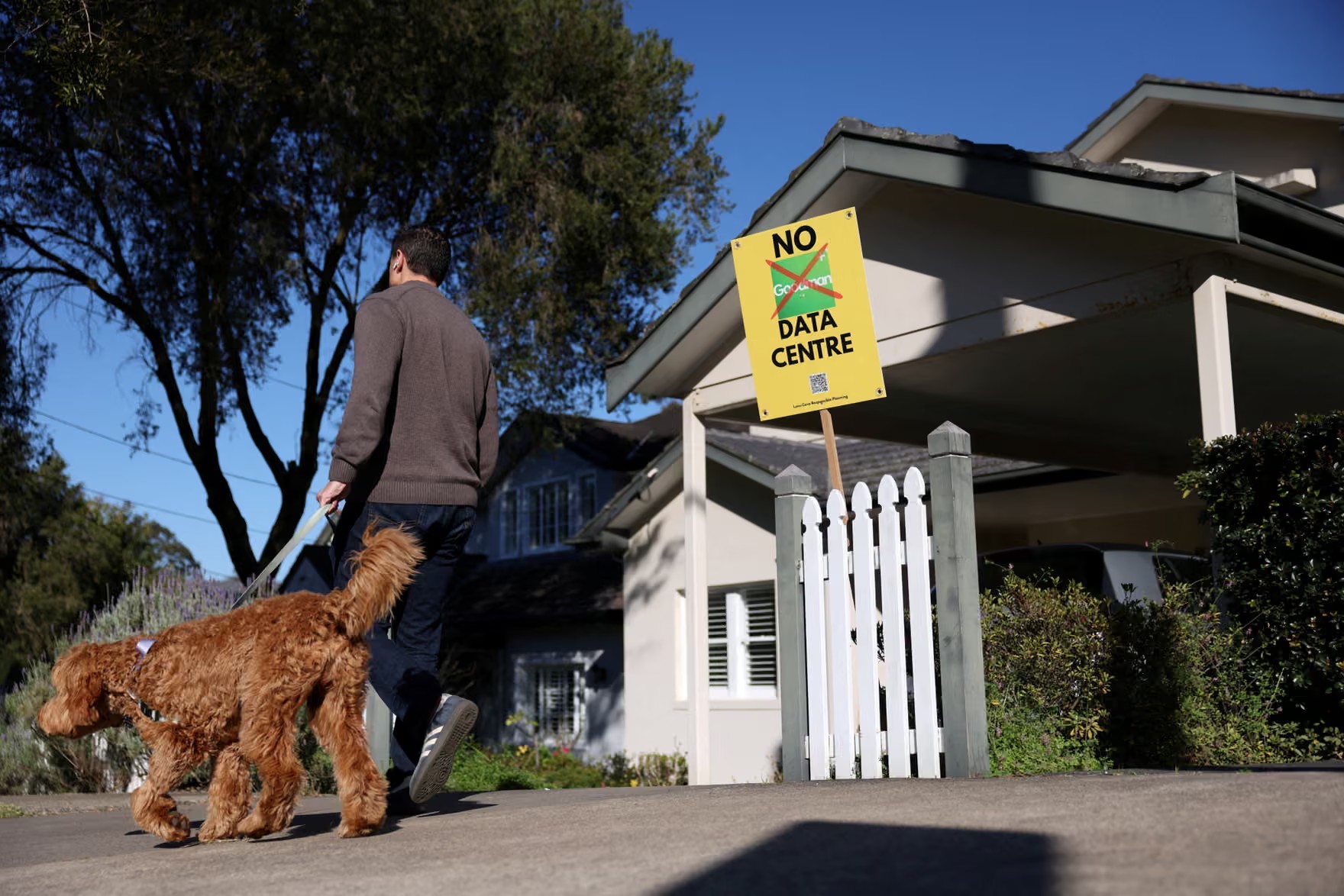 Goodman Group has withdrawn plans for a datacentre near a school in Lane Cove, Sydney, amid local opposition. Photograph: Hollie Adams/Reuters