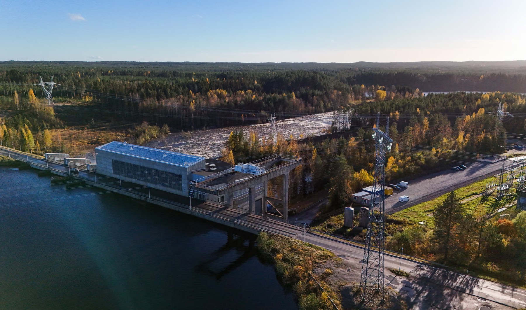 In the northern Finnish town of Muhos, the forest has already been cut down on land acquired by Google, with excavators now clearing the ground and rumbling trucks shuttling back and forth to the construction area located next to major power lines. Photograph: Alessandro Rampazzo/AFP/Getty Images
