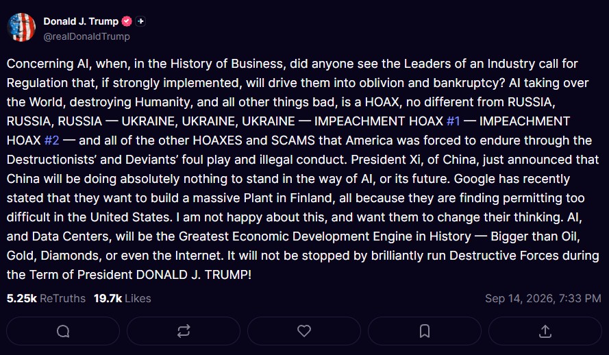 OpenAI и Anthropic, вероятно, не могут рассчитывать на поддержку Трампа