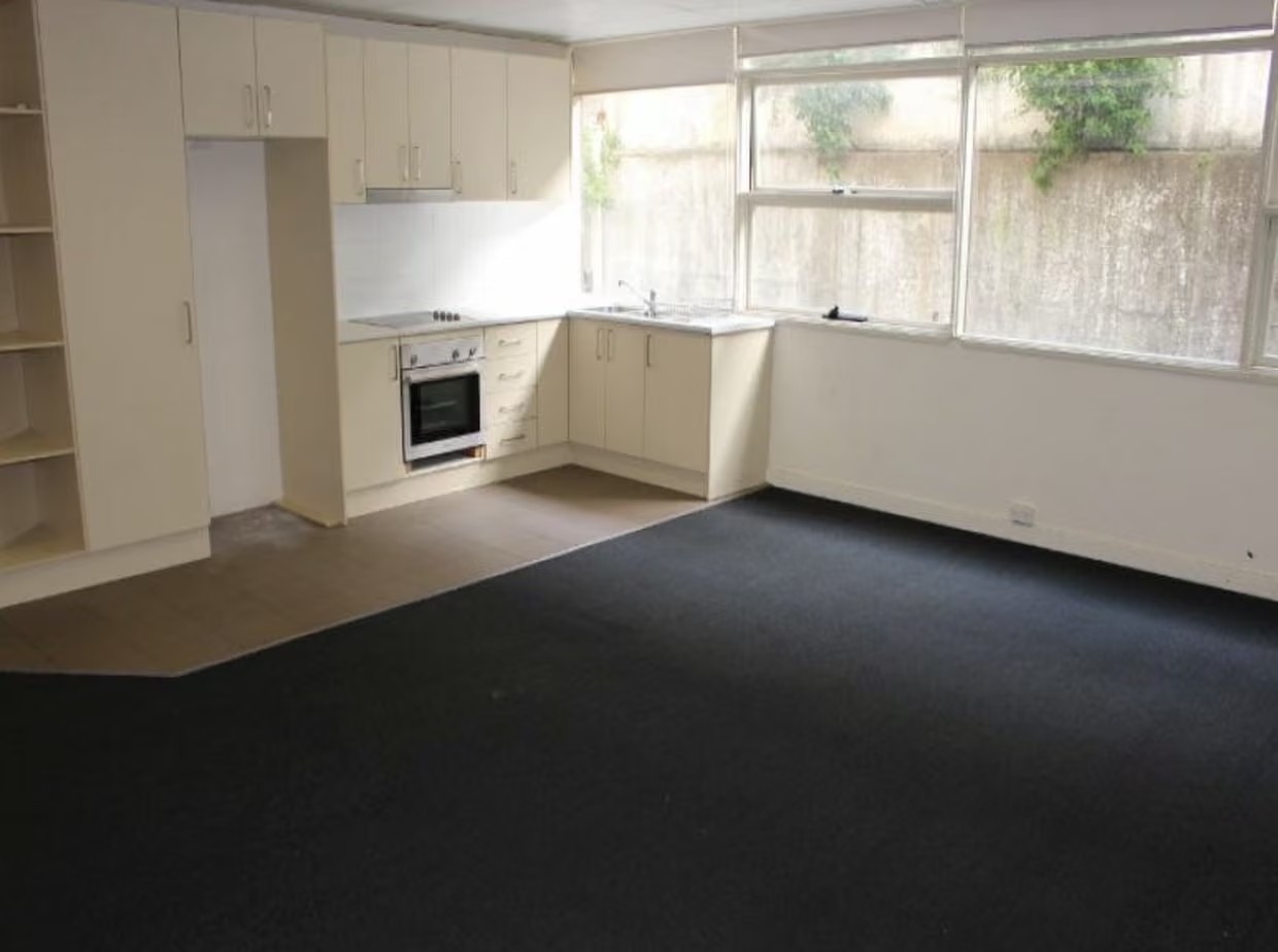 The apartment’s original view, when listed in August 2014. Photograph: realestate.com.au