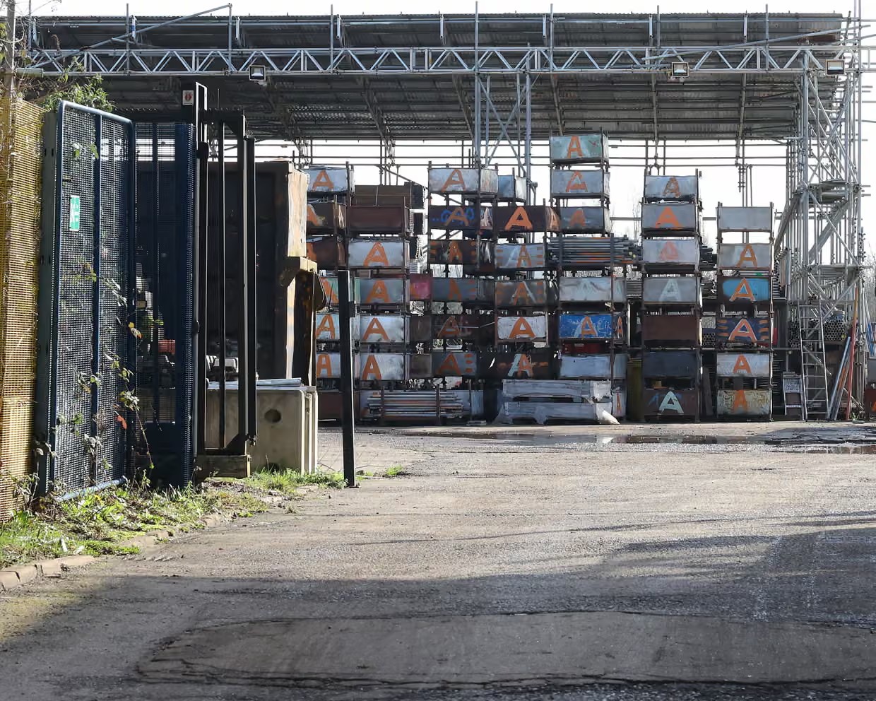 The scaffolding company, which was operating on the site. Photograph: Martin Godwin/The Guardian