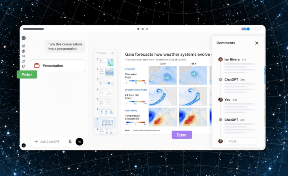 Collaborate on Slides with AI. | Image: OpenAI