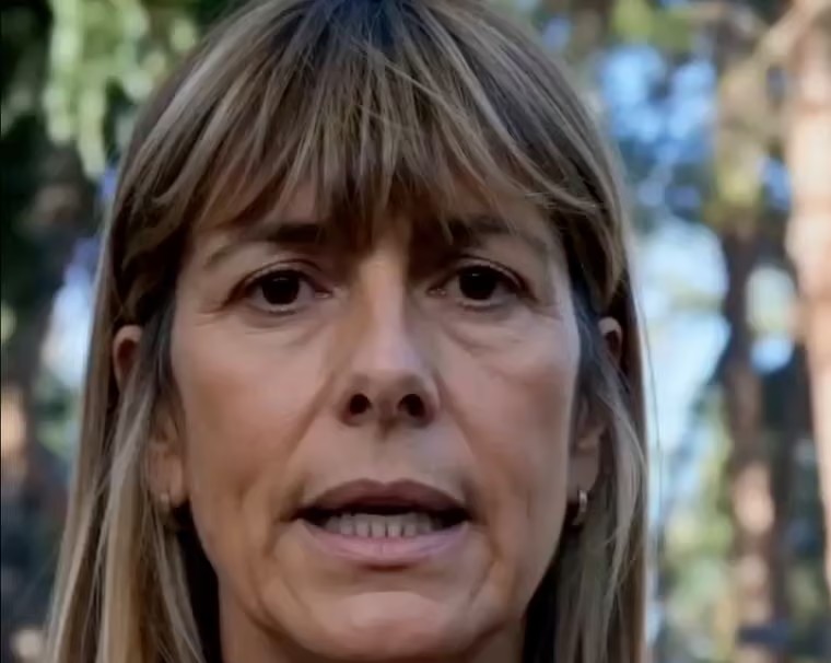 A still from the People’s party AI-generated video featuring a deepfake of Begoña Gomez. Computer-generated: @ppopular/X